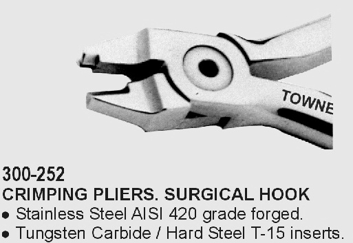 Crimping Plier, Surgical hook